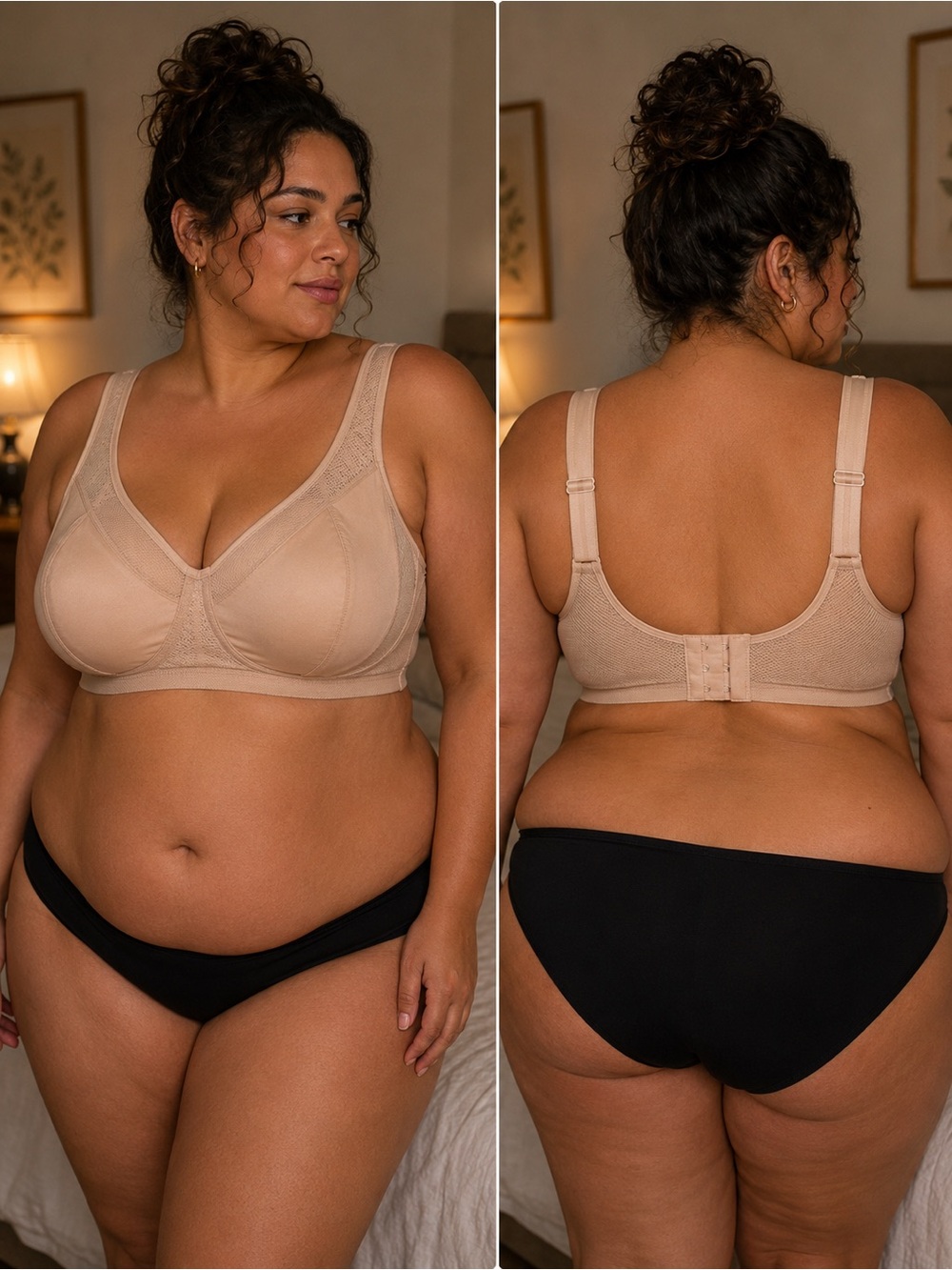 48DD - GLAMORISE sport- brown wireless bras